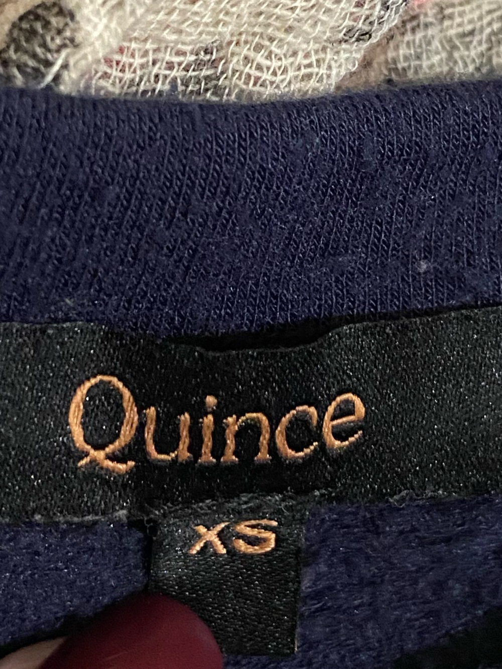 Quince Super Soft Fleece Crewneck Sweatshirt Navy Blue XS - Picture 5 of 6